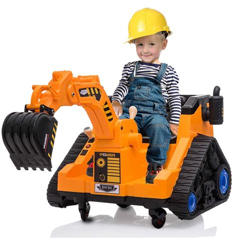 sit on digger for toddlers